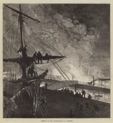 Burning of the Landing-Stage at Liverpool